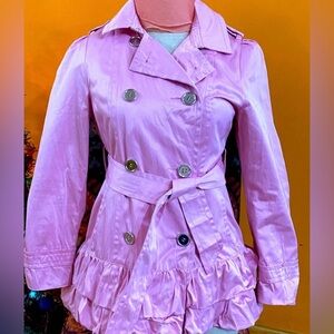 Bright Pink Kids Coat/Jacket Frilly Charles Klein 14